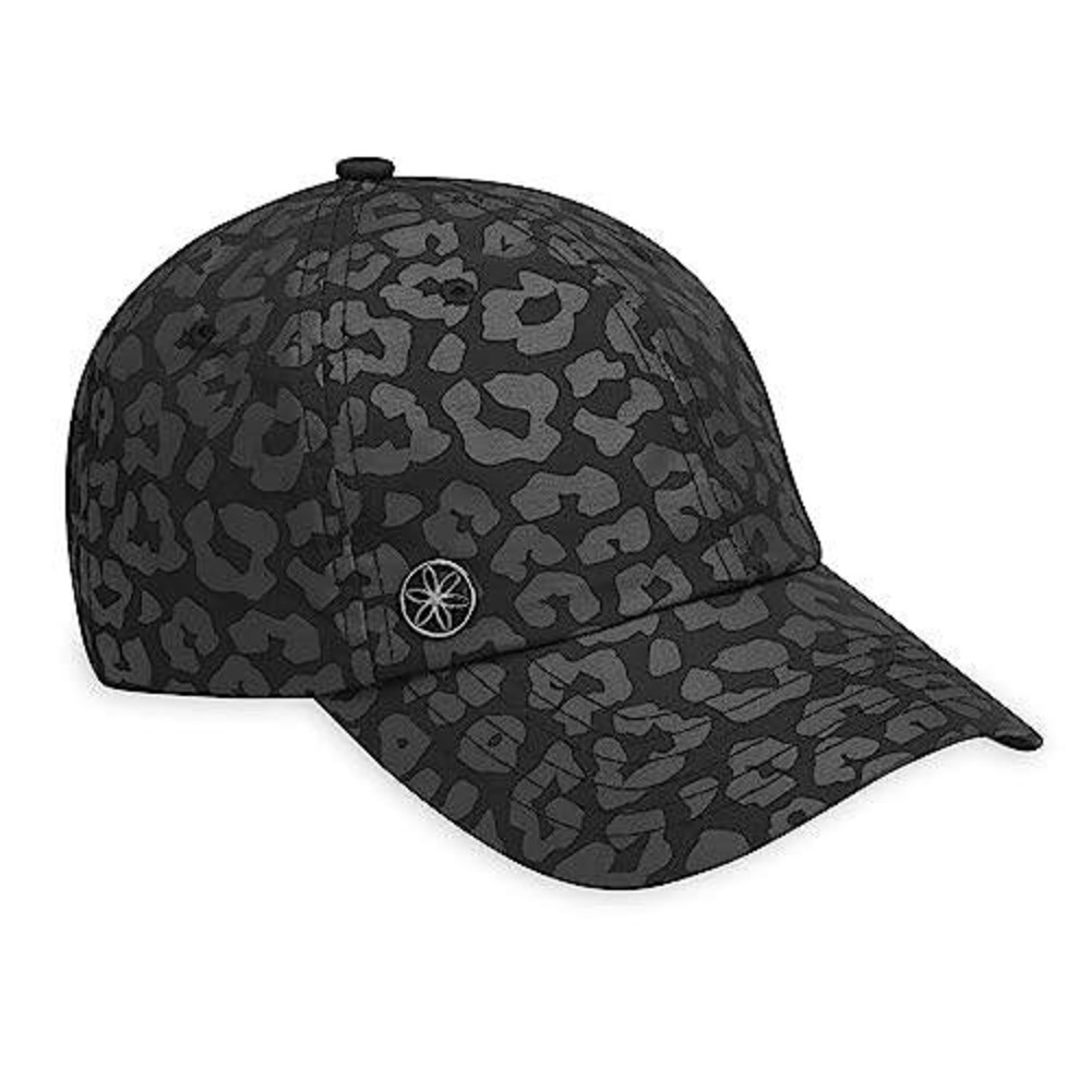 Kyodan Black Leopard Print Adjustable Baseball Cap Hat Activewear Gym‎ Accessory